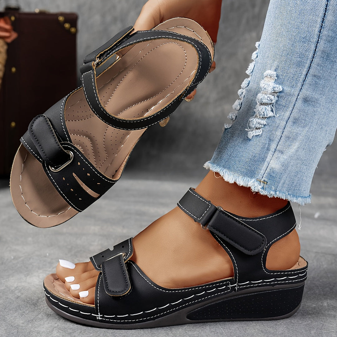 Élise™ | Sandales Compensées Confortables et Soutenantes