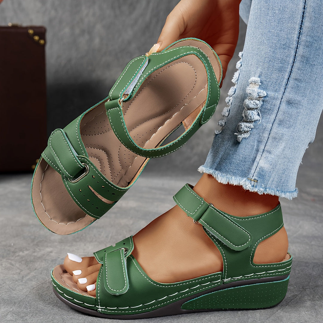 Élise™ | Sandales Compensées Confortables et Soutenantes